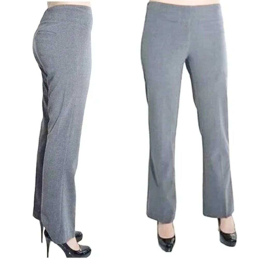 Kenneth Cole Women Amanda Pant Heather Gray Dress Slacks Size 12 Short